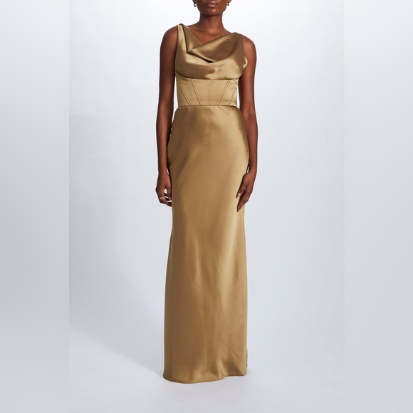 Amsale Dresses & Skirts - Amsale Fluid Satin Corset Gown